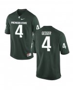 Men's Michael Geiger Michigan State Spartans #4 Nike NCAA Green Authentic College Stitched Football Jersey KZ50P17CK